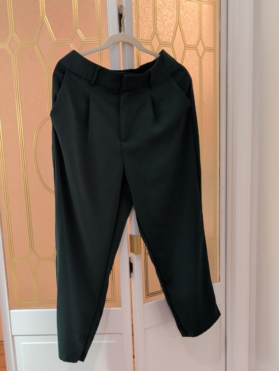 HALARA Pants - HALARA Dark Green Ladies Dress Pants - Tailored Pleat Trousers